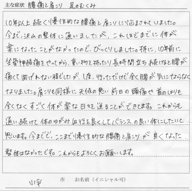 アンケート用紙